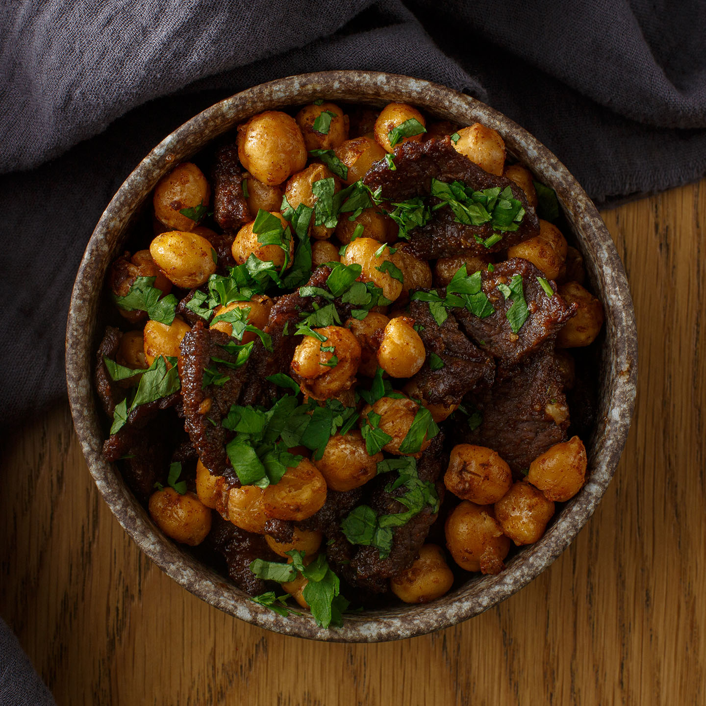 Нут с мясом